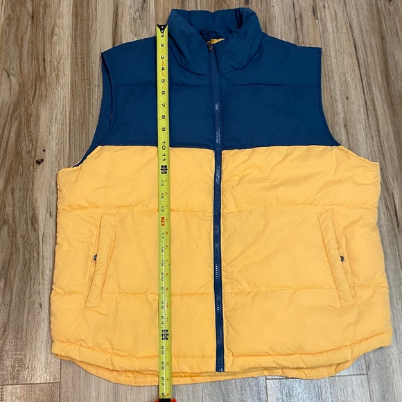 ST JOHN’S BAY VEST VTG Puffer Full Zip EUC Navy/Gold Coastal Retro Mens Sz Large - Picture 7 of 10